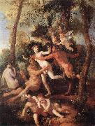 Nicolas Poussin Pan and Syrinx Norge oil painting reproduction